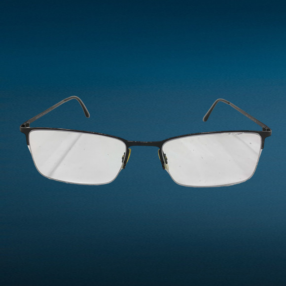 Giorgio Armani AR5010 3001 Matte Black Eyeglasses Frames Only Half Rim Box Case - Picture 2 of 8